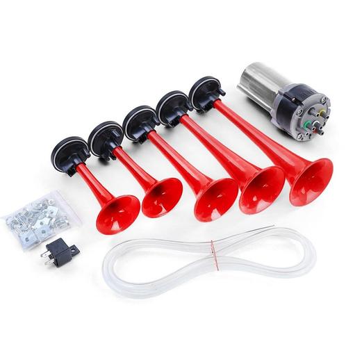 Claxon auto - luchthoorn 12v - la cucaracha - met compressor, Auto-onderdelen, Overige Auto-onderdelen, Nieuw, Ophalen of Verzenden