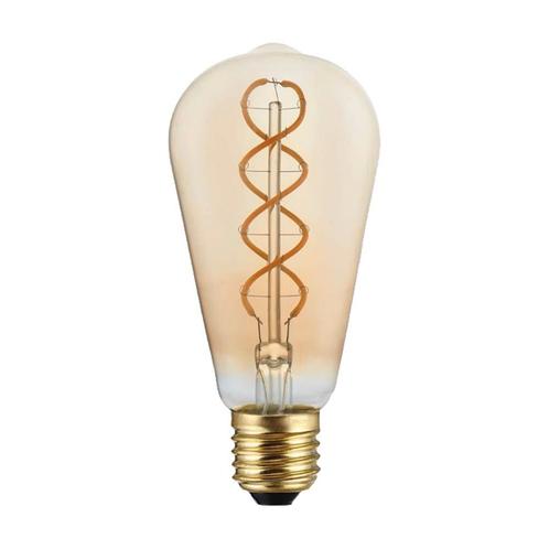 LED Gold Filament ST64 E27 4W 2200K 160lm 230V - Helder -, Maison & Meubles, Lampes | Lampes en vrac