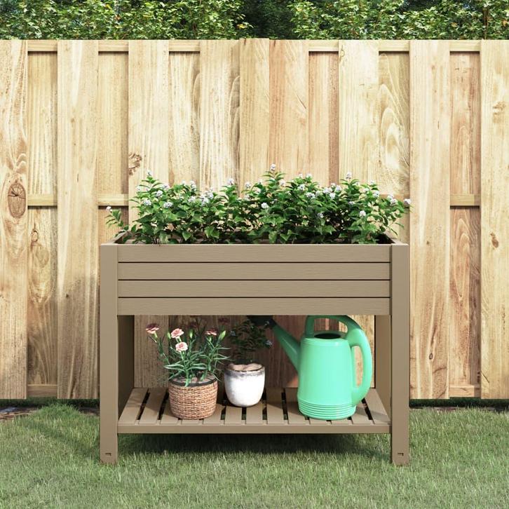 vidaXL Plantenbak verhoogd 110x45x79 cm polypropeen, Tuin en Terras, Bloempotten, Nieuw, Verzenden