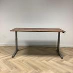 Tweedehands slinger bureau 170x80 cm, Bruin eiken - grijs, Bureau