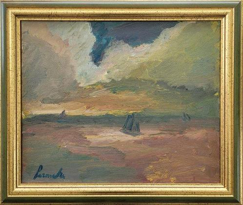 Constant Permeke (1886-1952) - Zeilschepen bij zonsondergang, Antiek en Kunst, Kunst | Schilderijen | Klassiek