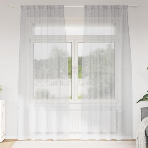 vidaXL Gordijnen met gordijnen 2 pcs Lichtgrijs 140 x 260 cm, Huis en Inrichting, Stoffering | Gordijnen en Lamellen, Nieuw, Verzenden