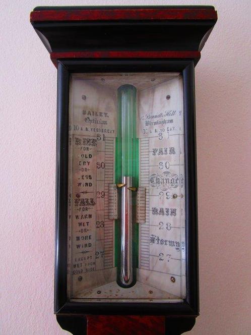 Stick barometer - Bois - baromètre dalerte côtière, Antiek en Kunst, Antiek | Overige Antiek