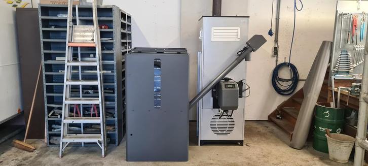 Verwarm grote ruimtes met pellet luchtverwarming heater, Huis en Inrichting, Kachels, Pelletkachel, Hout, Nieuw, Vrijstaand, Verzenden