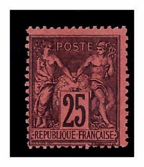 France 1878 - Type Sage 25 ct noir s. rouge Neufs*  Yvert, Timbres & Monnaies, Timbres | Europe | France