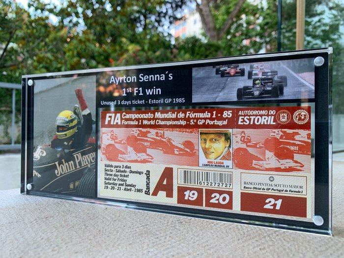 Lotus - Ayrton Senna - 1985 - Kaartje, Verzamelen, Automerken, Motoren en Formule 1