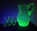 Uranium glass jug or pitcher - Kruik - Uraniumglas - Uranium