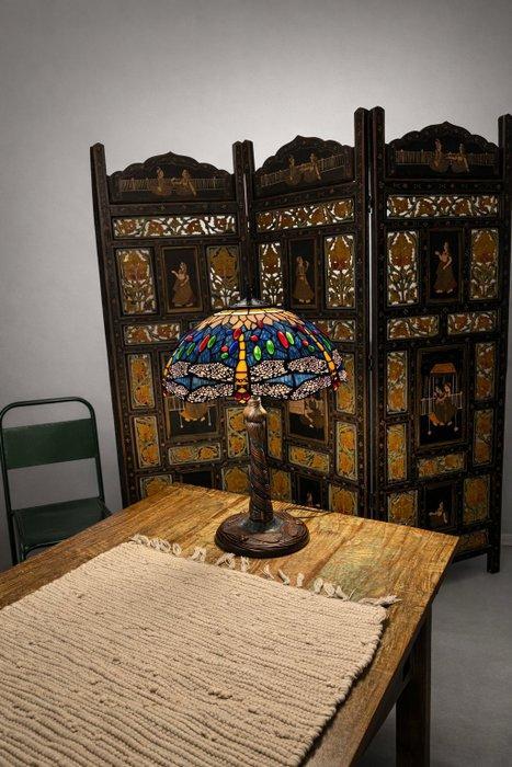 Tafellamp - Glas, Lood - Tiffany-stijl - Libellen, Antiek en Kunst, Curiosa en Brocante