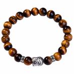 Fako Bijoux® - Buddha Armband - Deluxe - Tijgeroog, Handtassen en Accessoires, Armbanden, Nieuw, Verzenden