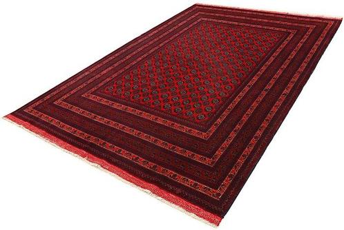 Afghan, Buchara, Traditioneel handgemaakt rood tapijt van, Huis en Inrichting, Stoffering | Tapijten en Vloerkleden