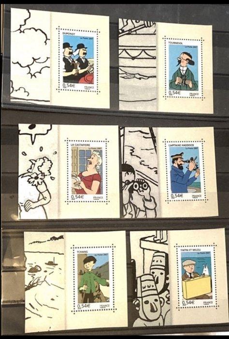 België - Frankrijk België collectie van Kuifje en Hergé, Timbres & Monnaies, Timbres | Europe | Belgique