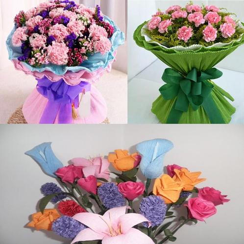 Floristencrepe bloemistencrepe 50*250cm. kijk bij de kleur -, Hobby & Loisirs créatifs, Bricolage