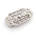 Broche - 18 karaat Witgoud Diamant (Natuurlijk) - Diamant