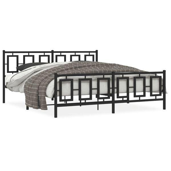 Metaal Bedframe 183x213 Zwart | OP=OP | 42% Voordeel!, Huis en Inrichting, Slaapkamer | Bedden, Nieuw, Metaal, Verzenden