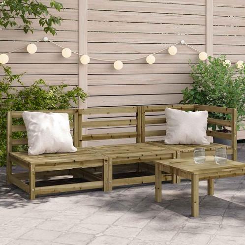 vidaXL Tuinbank 3-zits geïmpregneerd grenenhout, Tuin en Terras, Tuinsets en Loungesets, Nieuw, Verzenden