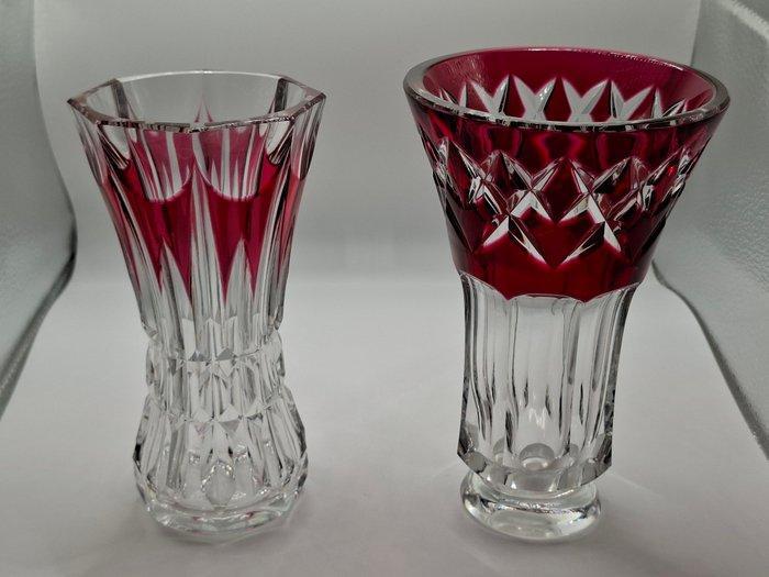 Val Saint Lambert - Vaas (2) - Kristal, Antiquités & Art, Curiosités & Brocante