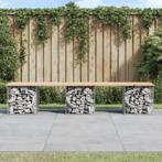 vidaXL Banc de jardin design de gabion 203x44x42 cm bois