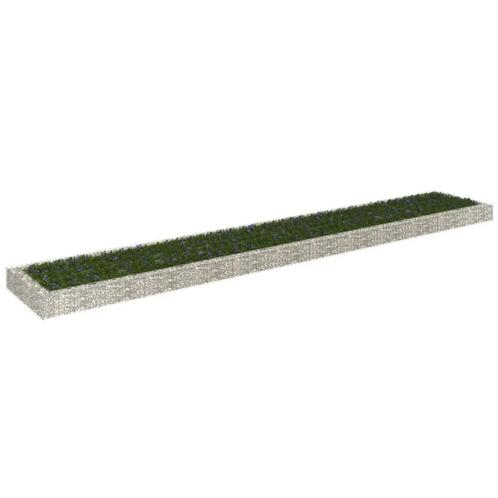 vidaXL Gabion plantenbak verhoogd 600x100x20 cm, Tuin en Terras, Bloempotten, Nieuw, Verzenden