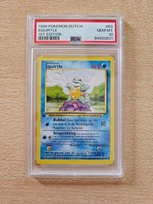 Pokémon - 1 Graded card - Squirtle 1st Edition Dutch - PSA, Hobby & Loisirs créatifs, Jeux de cartes à collectionner | Pokémon