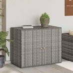 vidaXL Tuinkast 100x55,5x80 cm poly rattan grijs, Verzenden, Nieuw