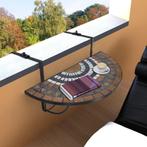 vidaXL Balkontafel hangend mozaïek terracottakleurig en wit, Tuin en Terras, Verzenden, Nieuw
