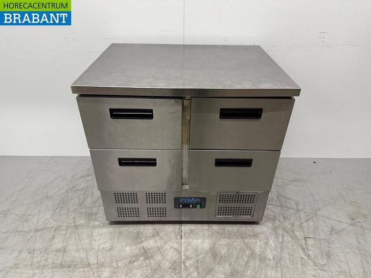 Établi réfrigéré Polar en acier inoxydable 4 tiroirs 90,5 cm, Articles professionnels, Horeca | Équipement de cuisine, Envoi