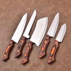 Keukenmes - Pakka hout, met de hand gemaakt staal - Noord, Antiek en Kunst