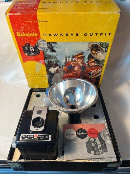 Kodak Brownie Hawkeye outfit in originele doos, TV, Hi-fi & Vidéo, Appareils photo analogiques