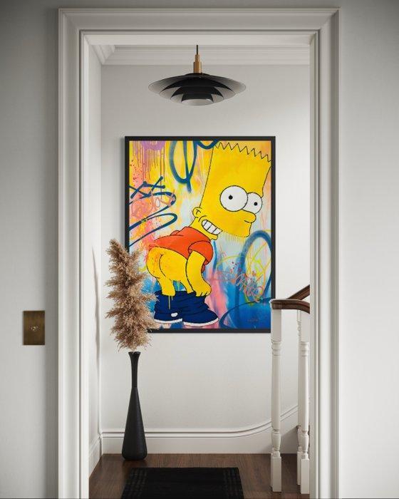 CASPA - Bart Simpson Ass, Antiek en Kunst, Kunst | Schilderijen | Modern