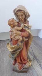 Toni Baur - Snijwerk, farbige Mutter Gottes mit Jesu Kind -