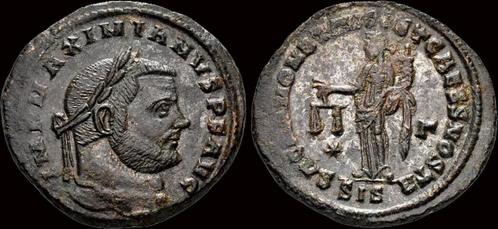 286-305ad Roman Maximian Herculius Ae follis Moneta stand..., Postzegels en Munten, Munten en Bankbiljetten | Verzamelingen, Verzenden