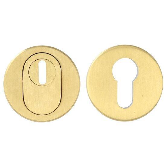 SKG3 Veiligheid-Rozet Met Kerntrekbeveiliging PVD Mat Goud, Bricolage & Construction, Châssis & Portes coulissantes, Enlèvement ou Envoi