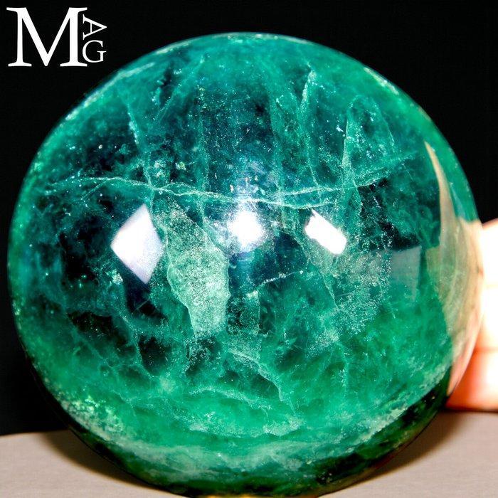 Natuurlijke groene fluorietkristal Grote gesneden, Antiquités & Art, Curiosités & Brocante