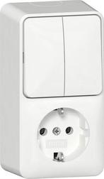 Gira Opbouw Combinatieschakelaar Stopcontact 16A 250V, Doe-het-zelf en Bouw, Elektriciteit en Kabels, Verzenden, Nieuw