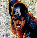 David Law - Crypto Captain America V - Format XL 60x60, Antiek en Kunst