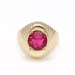 Bague - 18 carats Or jaune - Saphir