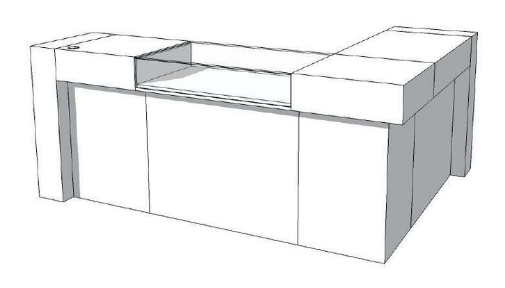 *TIP* Toonbank U-Frame Thick C-PUH-016-COMP, Zakelijke goederen, Kantoor en Winkelinrichting | Winkel en Inventaris, Ophalen of Verzenden