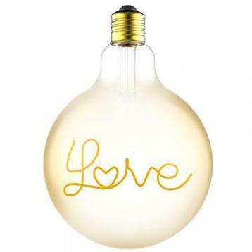LED Globe lamp Amber Love 125mm 4.5 Watt Extra warm, Verzenden