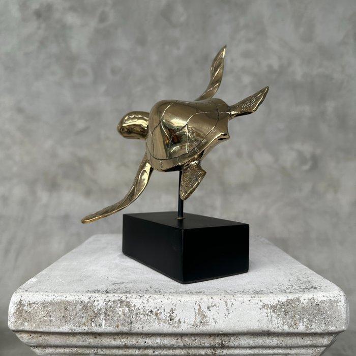 sculptuur, NO RESERVE PRICE - Turtle on a Stand Bronze, Antiek en Kunst, Kunst | Designobjecten