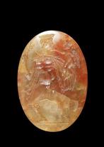 Oud-Romeins Intaglio met Mercury en Cupid