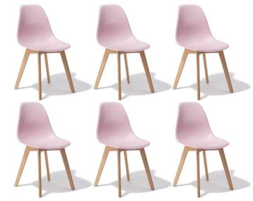 Eetkamerstoelen KITO - set van 6 eettafel stoelen - roze beschikbaar voor biedingen