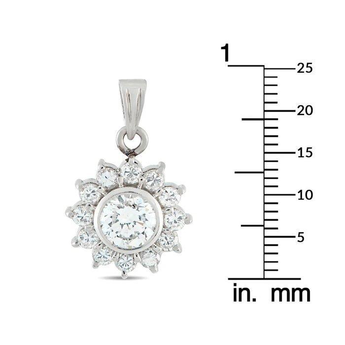 Ketting met hanger Platina, Platina 1,74ct Diamanten hanger, Handtassen en Accessoires, Antieke sieraden