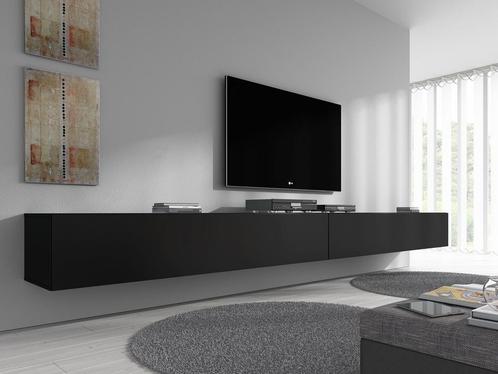 TV-Meubel - Zwevend - Mat zwart - 320x30x40 cm, Huis en Inrichting, Kasten |Televisiemeubels, 25 tot 50 cm, Nieuw, Overige materialen