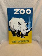 Emaille bord - Zoo Antwerpen - Rhino - Emaille, Antiek en Kunst