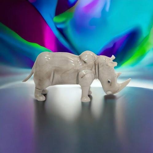 rhinocéros (1) - Verre, Antiek en Kunst, Antiek | Glaswerk en Kristal