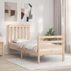 vidaXL Cadre de lit avec tête de lit petit simple bois, Neuf, Verzenden