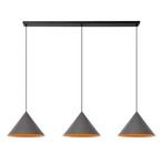 Hanglamp Lucide SPITZE -  - 3xE27 - Grijs | Vibes, Verzenden, Nieuw