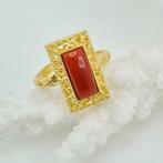 Bloedkoraal - Zilver, Verguld - Ring - CORALLO MEDITERRANEO