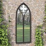 vidaXL Tuinspiegel 70x30 cm ijzer zwart, Verzenden, Nieuw