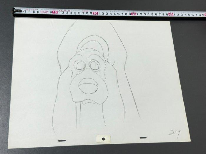 Walt Disney - Dessin danimation original de Copper (38 x 31, Verzamelen, Disney